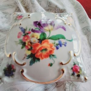 Vintage porcelain trinket box Germany hand painted